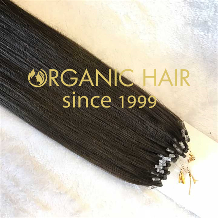 Black color, Top Quality Virgin 100% Human hair 1gram/strand micro ring hair extensions A35